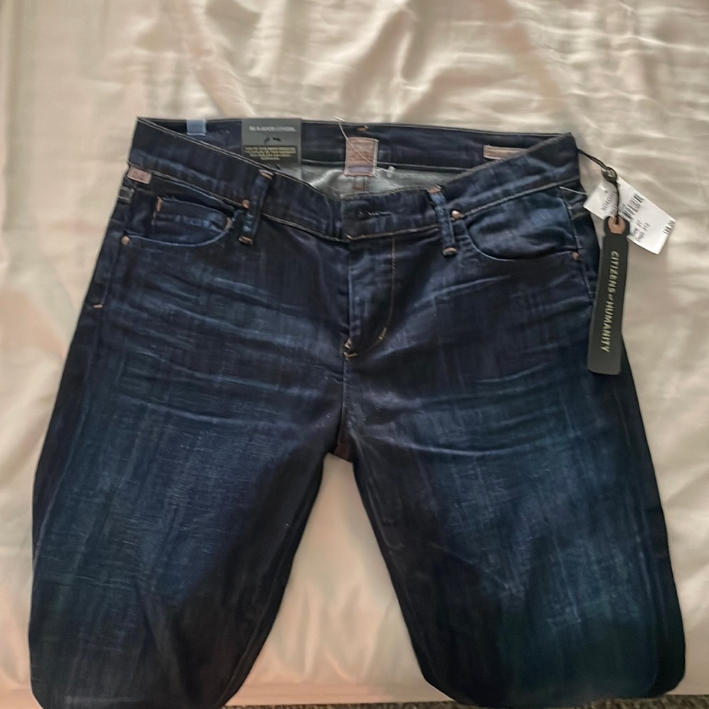 Citizens of Humanity Ava Straight Leg Jeans Noir NWT